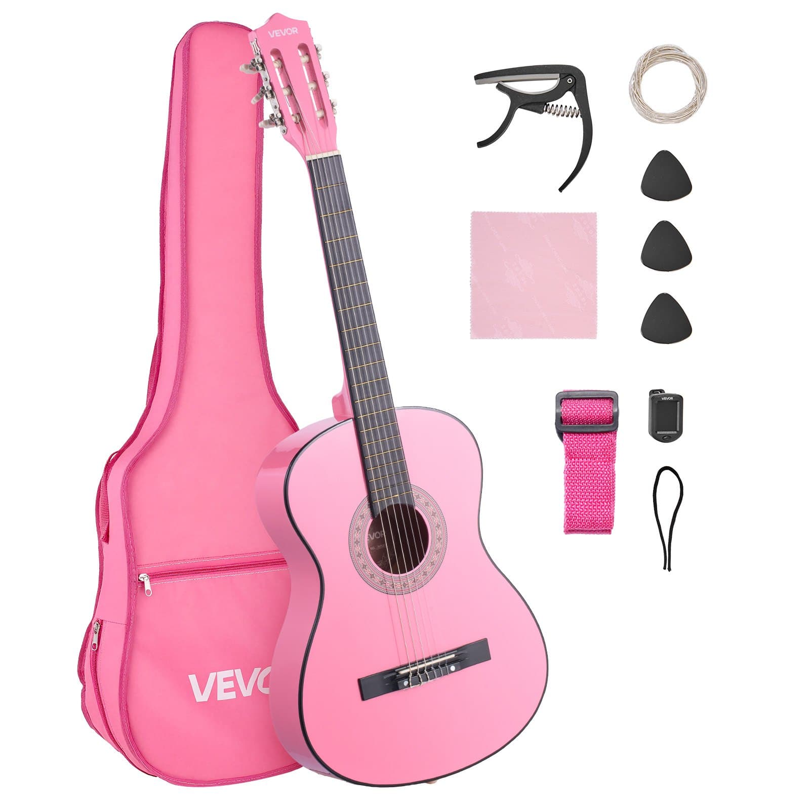 Konzertgitarre 960 mm Holz-Klassikgitarren-Starter-Set für Anfänger