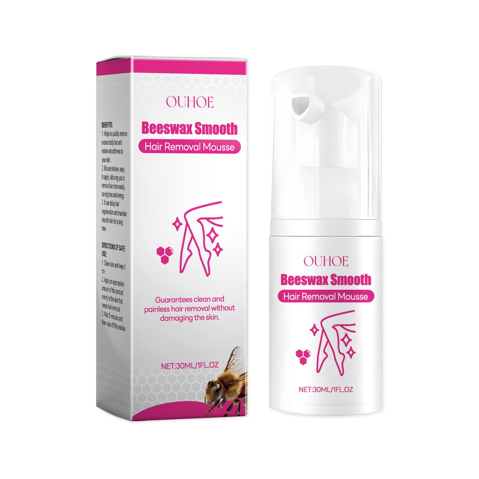 OUHOE Gentle Depilatory Mousse - Haarentfernungsmousse für samtige Haut