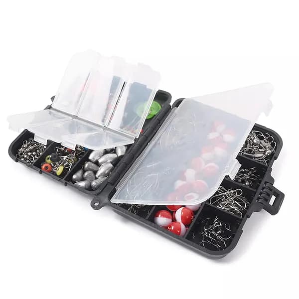 263-teiliges Angelzubehör-Set mit Tacklebox