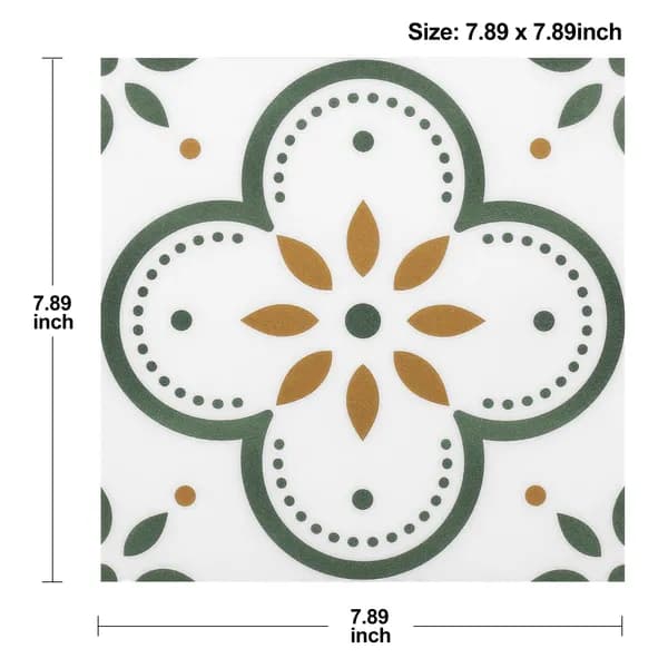 20 Selbstklebende PVC-Bodenfliesen, 7,9 x 7,9 cm, Wasserdicht und rutschfest
