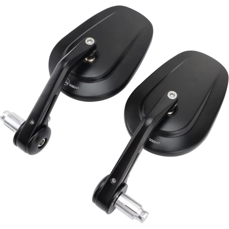 Specchio terminale manubrio CNC moto 7/8 pollici nero