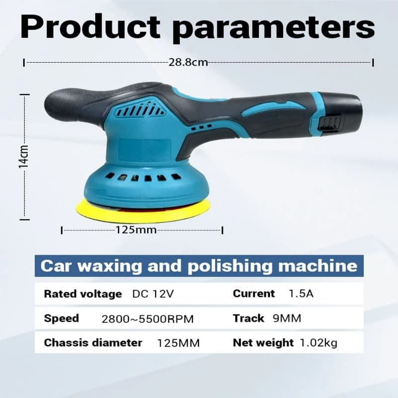 Support pan European shipping--Car Polishing Machine For Car 12V Cordless Polisher 8 Gears Automotive Electric Waxing Repairing Wireless Sander Polish
