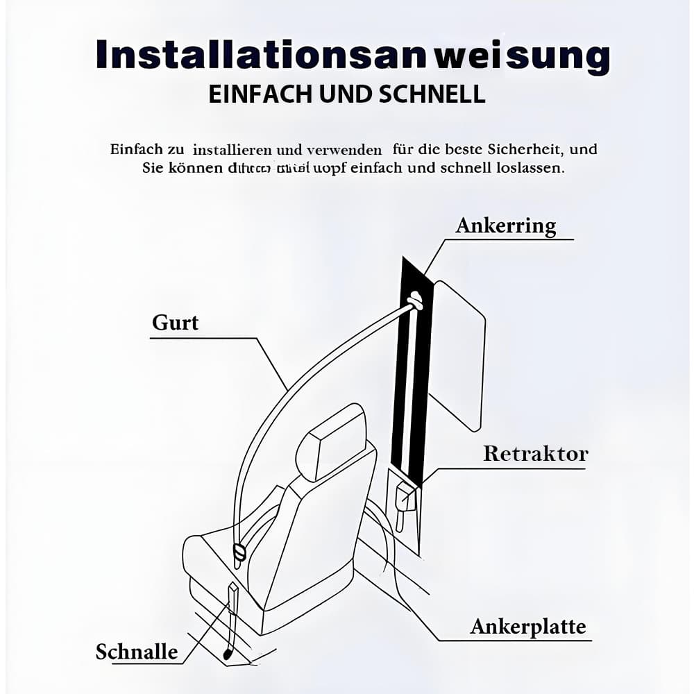 Support pan European shipping--Universal Automatic 3-Point Seat Belt
