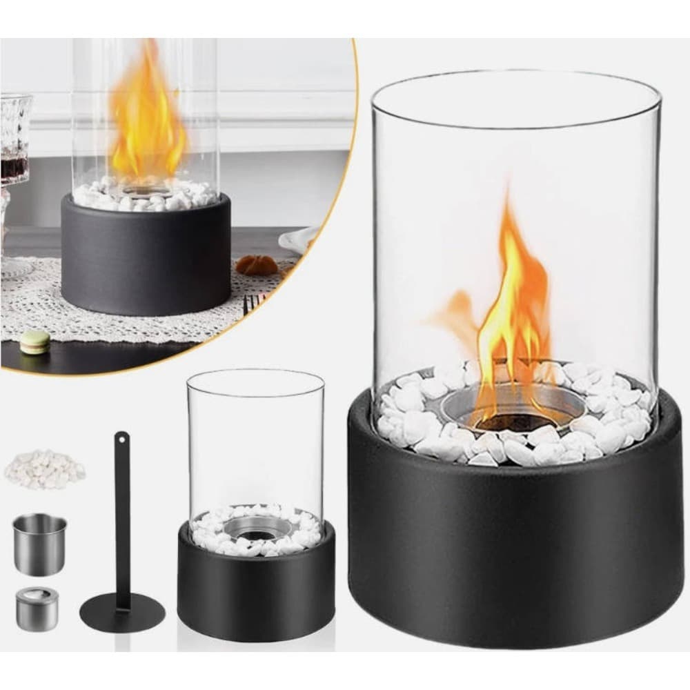Support pan European shipping--Bioethanol Cylindrical Fireplace Modern Tabletop Freestanding Decorative Fireplace Fire Column Made Of Stainless Steel