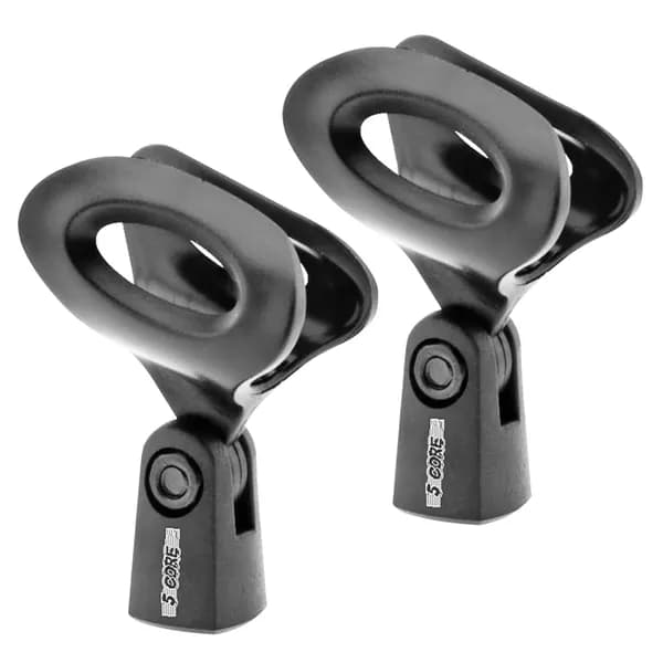 5 supporto per clip microfonico centrale 2 pezzi con adattatori a vite da 5/8 a 3/8 pollice