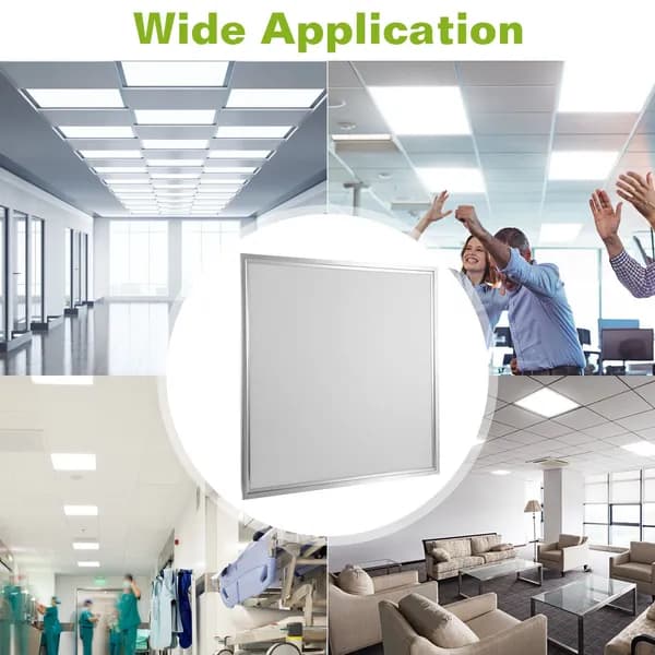 2 PCS 48W 2FT LED Panel Light 5800LM 7000K Ceiling Lighting 150W Equivalent LED Troffer Recessed Edge-Lit
