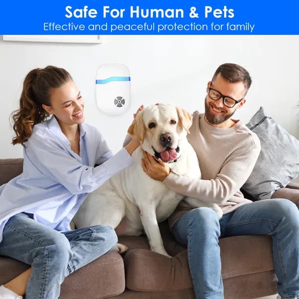 6 Pack di Rispedenti Ultrasonici per Parassiti - Riparatori Elettrici da Inserire nella Presa - Controllo Parassiti Interno - Rispedente Topi - Cacciatore di Topi - Deterrente - Cacciatore di Roditori per Casa, Cucina, Ufficio, Magazzino