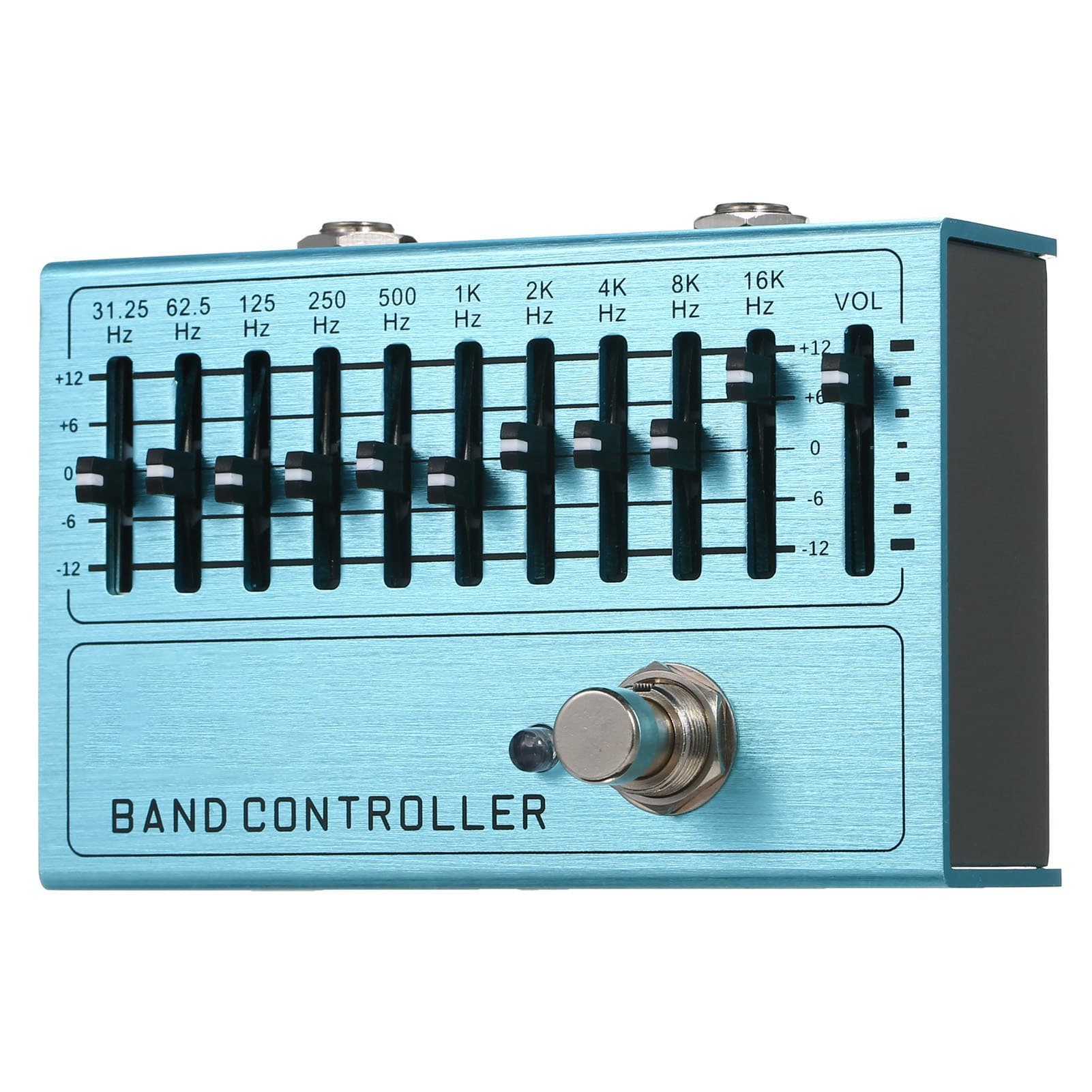 Égaliseur de 10 bandes pour effet de guitare Pédale EQ guitare mini Corps en aluminium pour guitare basse avec True Bypass