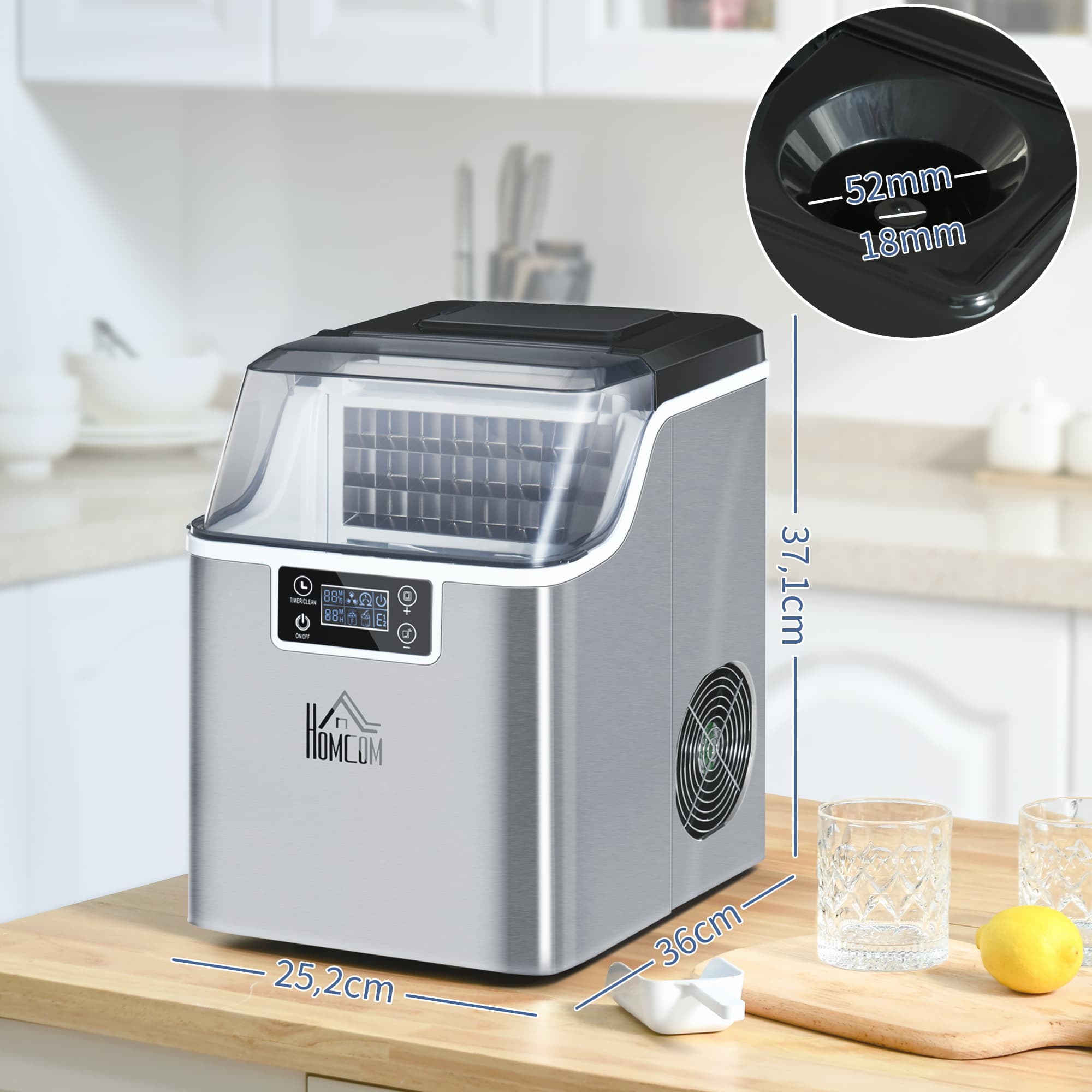 Machine à glaçons avec distributeur, 20 kg par 24 heures