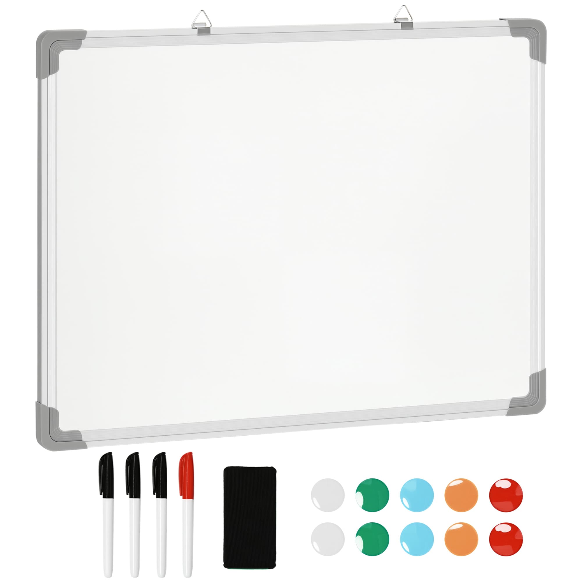 Weiße Magnettafel 60 x 45 cm mit Zubehör