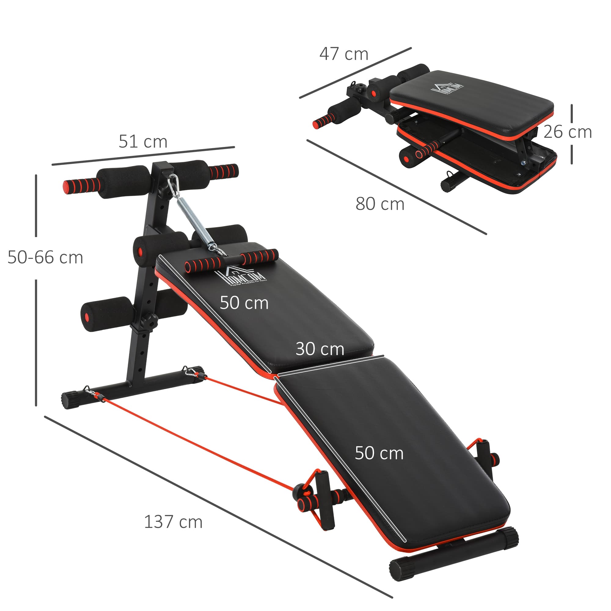 Multifunktionale Sit-Up Bank verstellbar klappbar