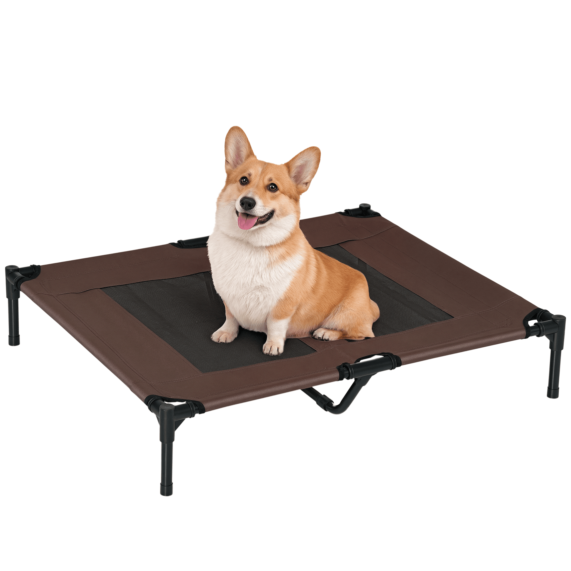 Erhöhtes Hundebett aus Metall, 92x76 cm, für draußen