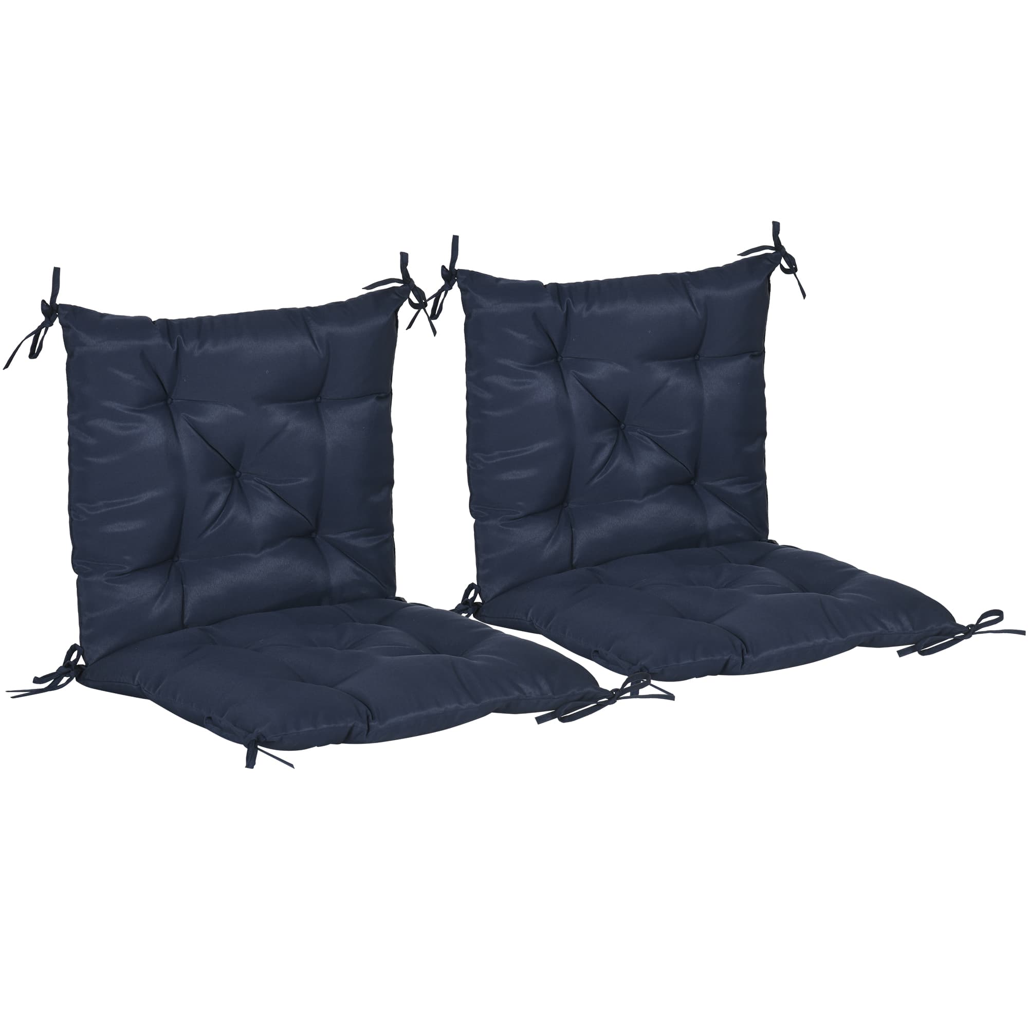 2er-Set Sitzkissen 98 x 50 cm mit Bindebändern