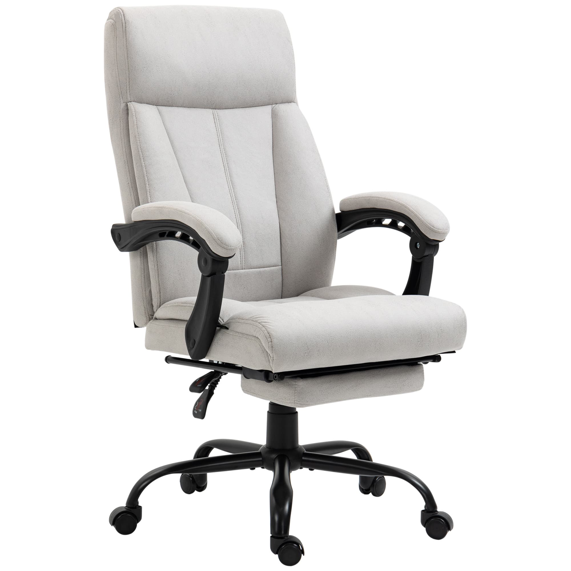 Chaise de bureau avec massage et chauffage lombaire, gris clair