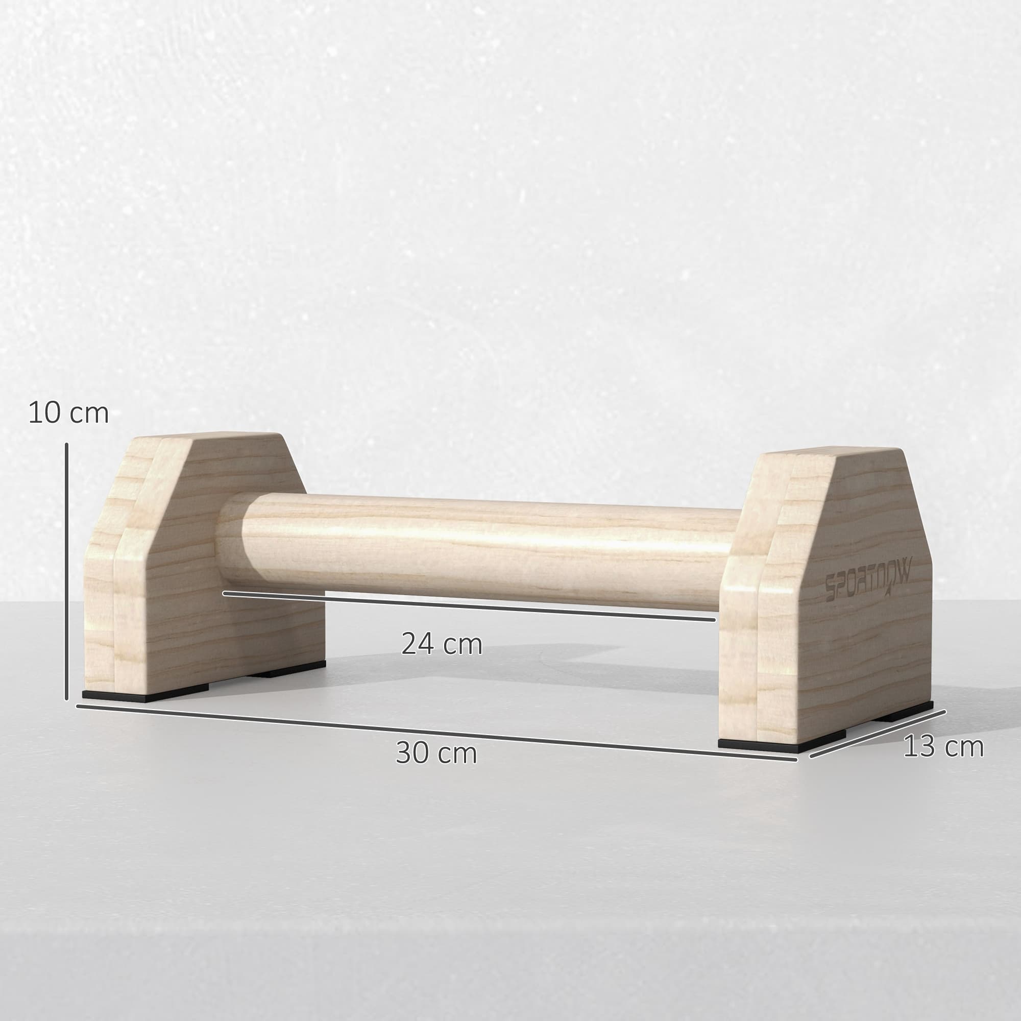 Liegestützgriffe im 2er-Set, Buchenholz, bis 120 kg, 30x13x10 cm