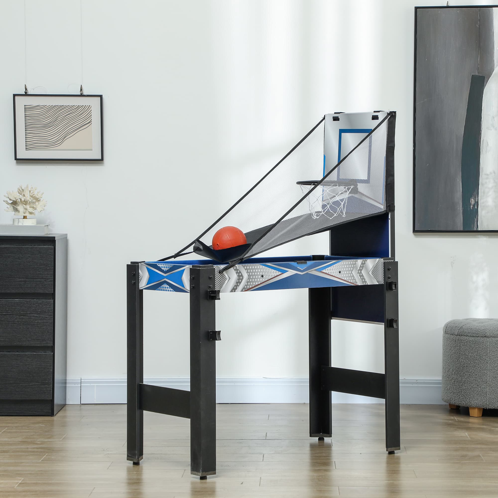 Mesa de juego 5 en 1 billar ping pong hockey