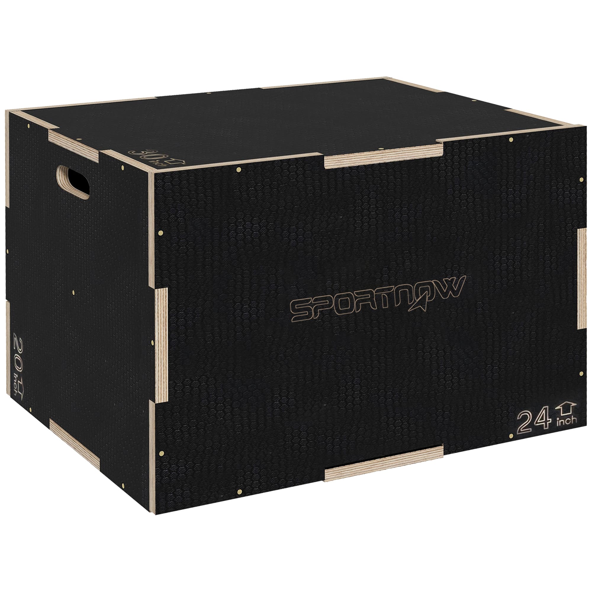 Robuste Plyo-Box Sprungbox schwarz 61x51x41 cm