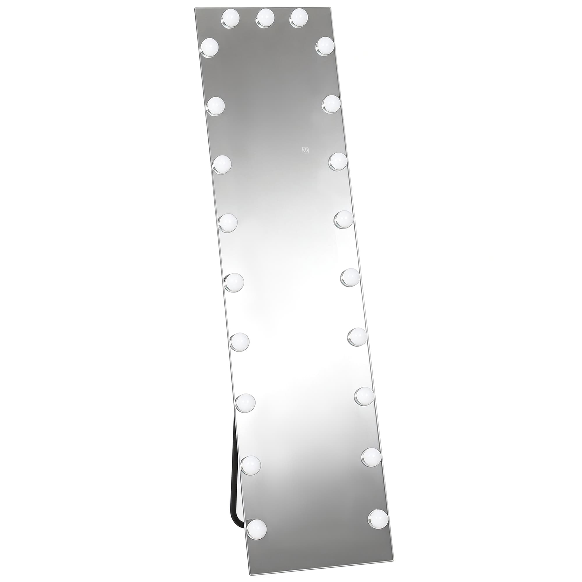 Ganzkörperspiegel 150x40 cm RGB-LED Standspiegel mit 21 Glühbirnen