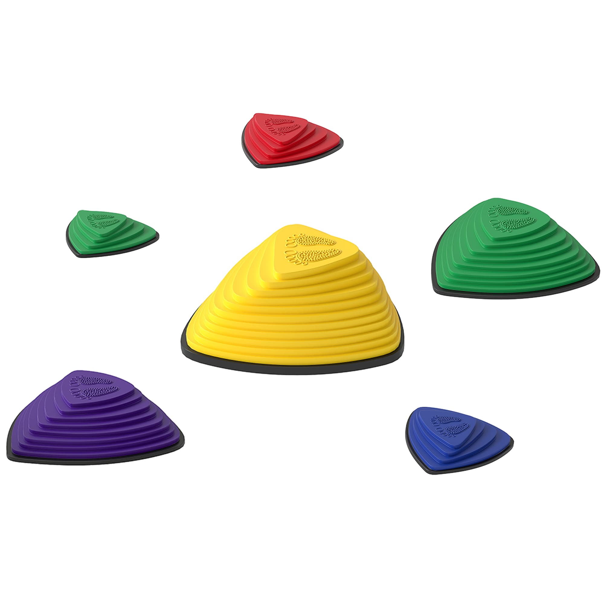 Set de 6 pierres d'équilibre, antidérapantes, empilables