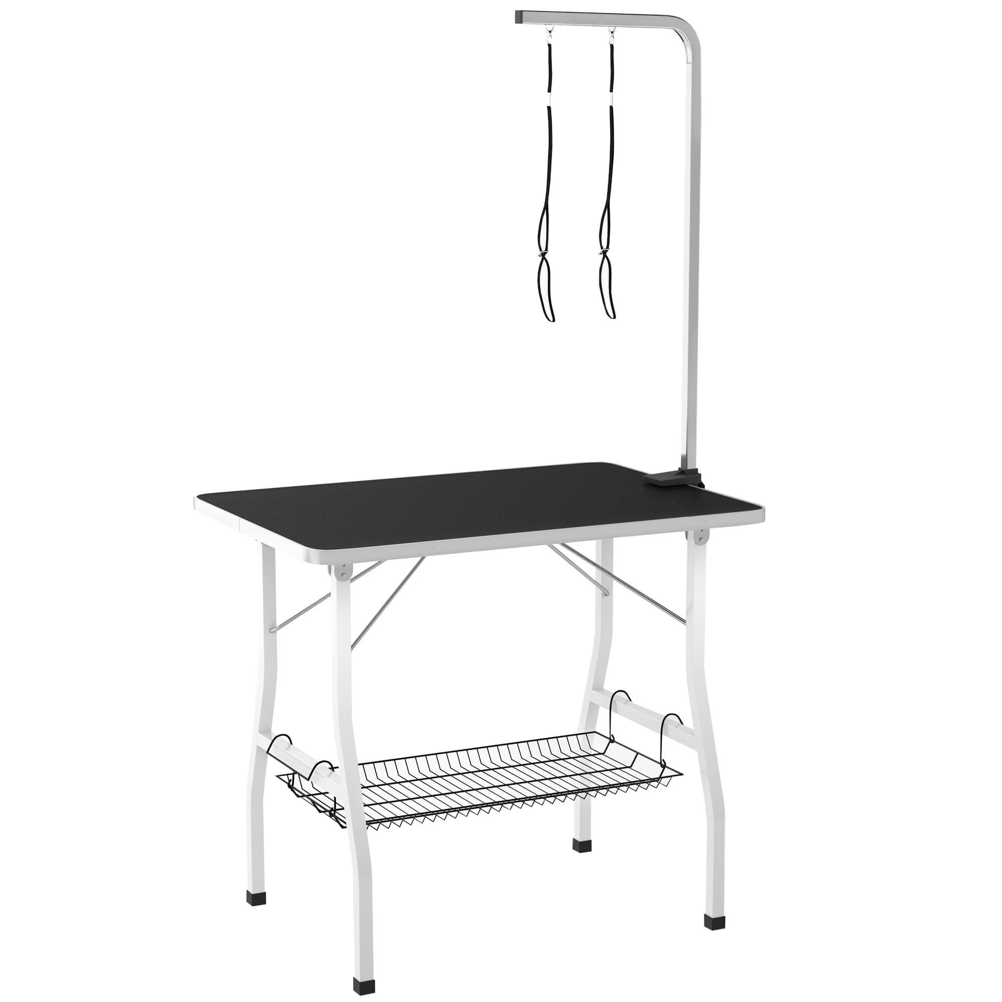 Hundepflegetisch mit Arm und Aufbewahrungsfach