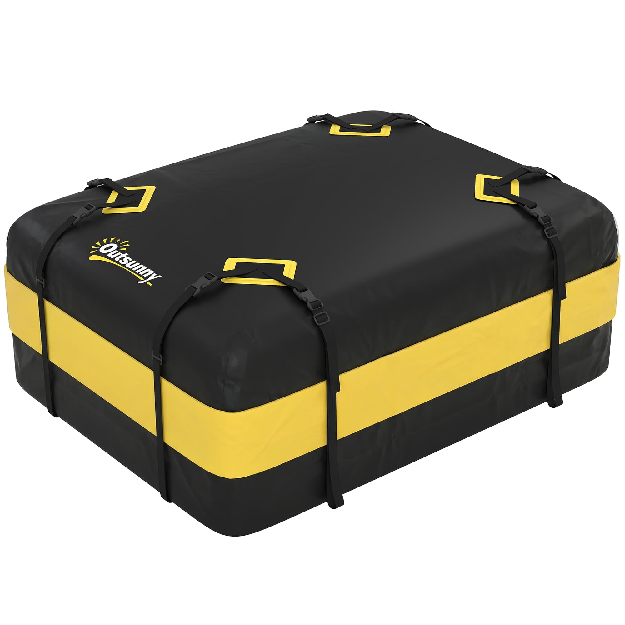 Caja de techo impermeable 425 L con correas y ganchos de puerta