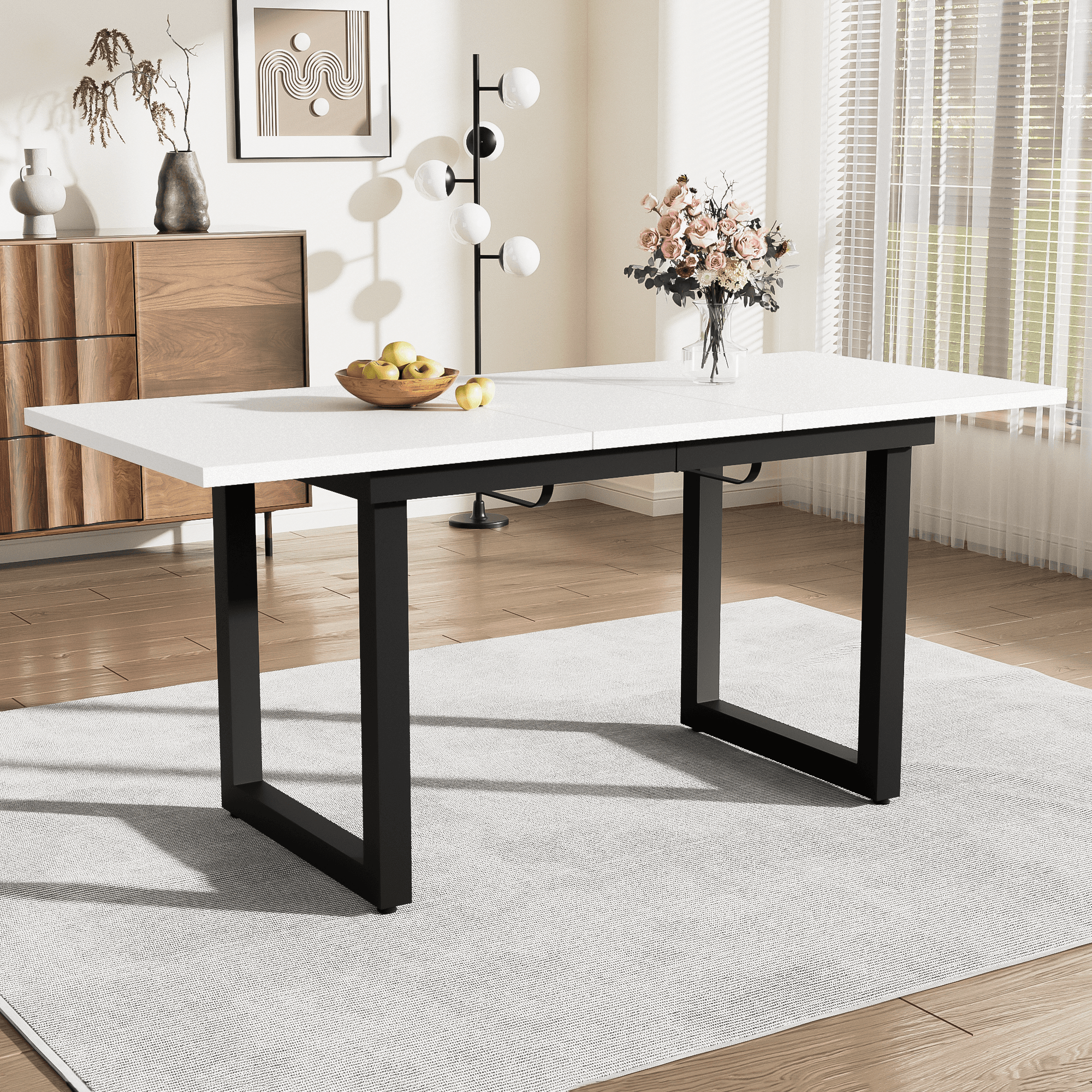 Ausziehbarer Esstisch im Industrie-Design, 140–180 cm