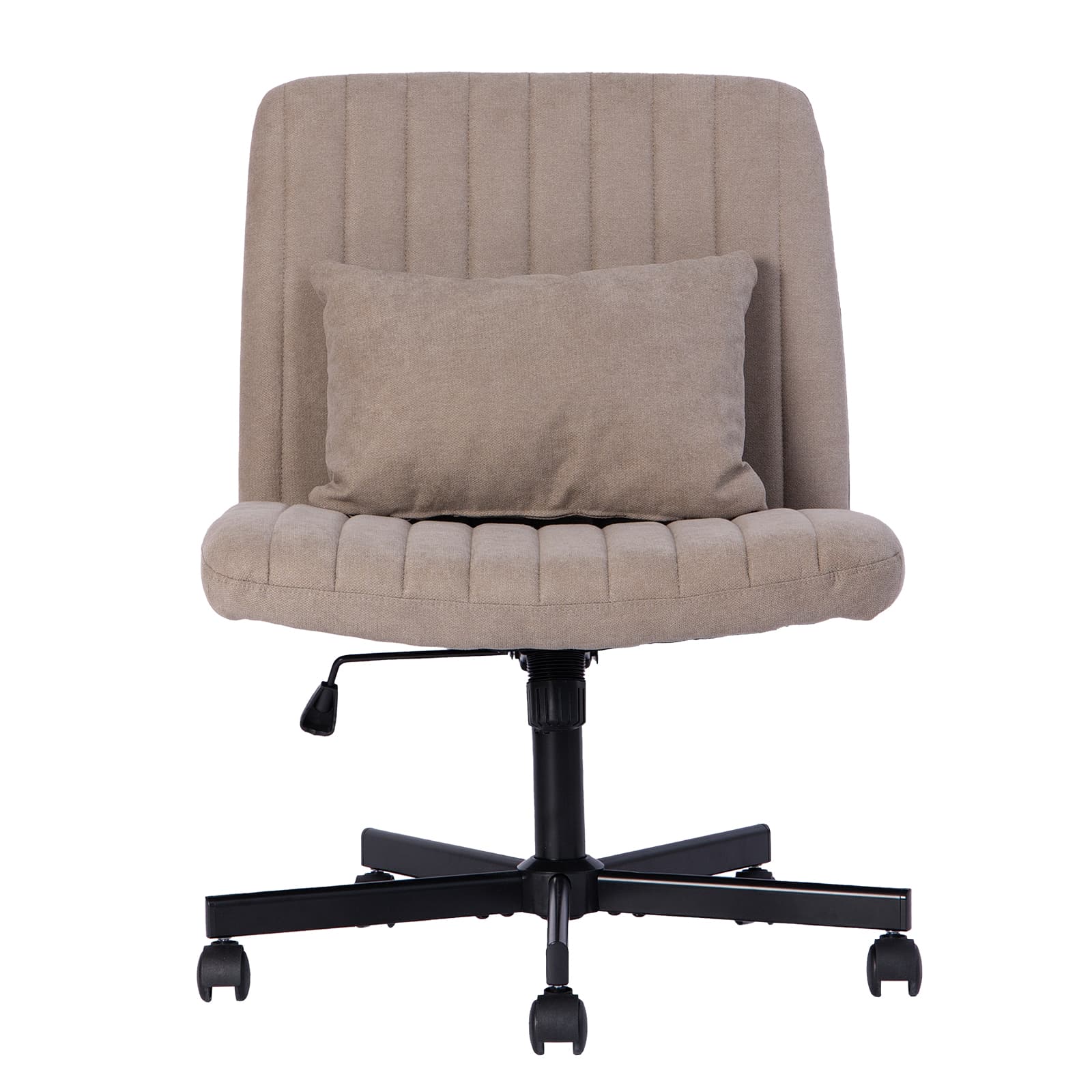 Chaise de bureau réglable en hauteur sans accoudoirs avec roulettes