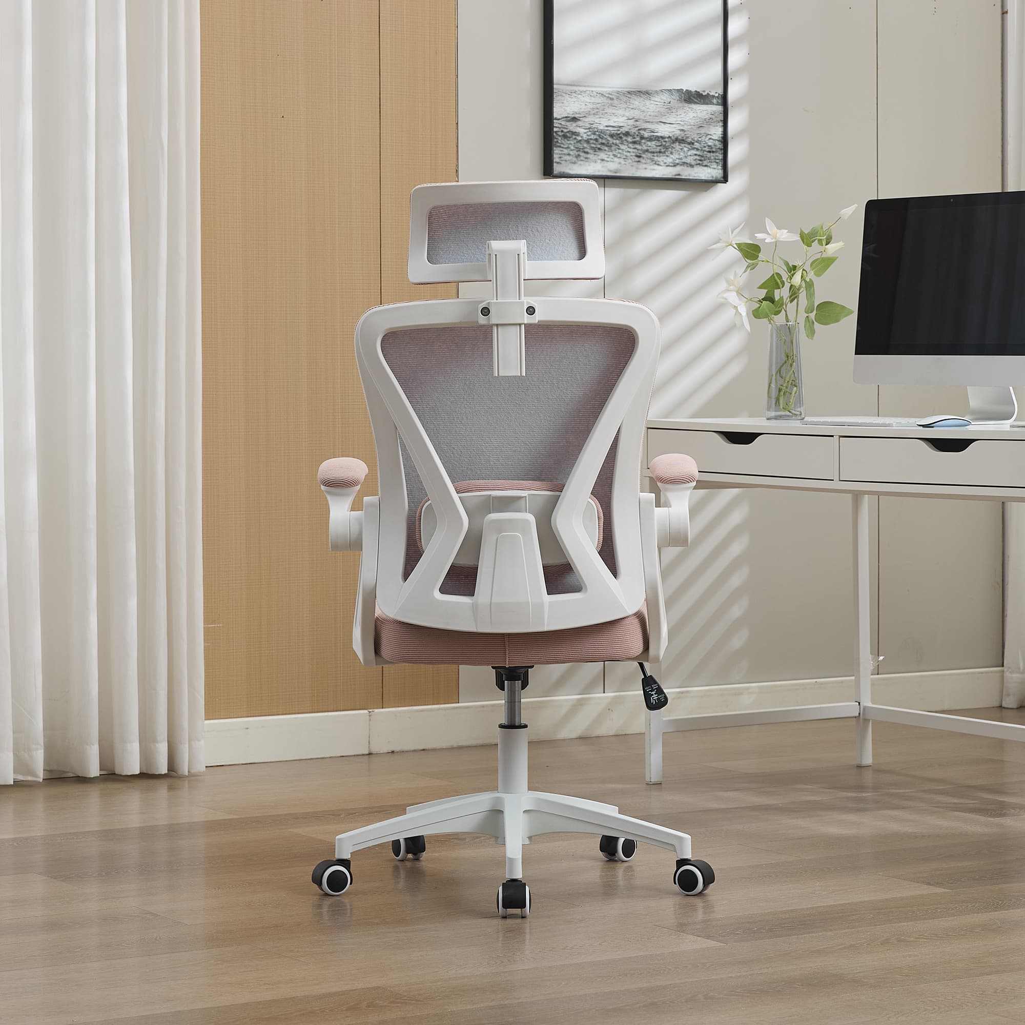 Chaise bureau ergonomique dossier filet appui-tête
