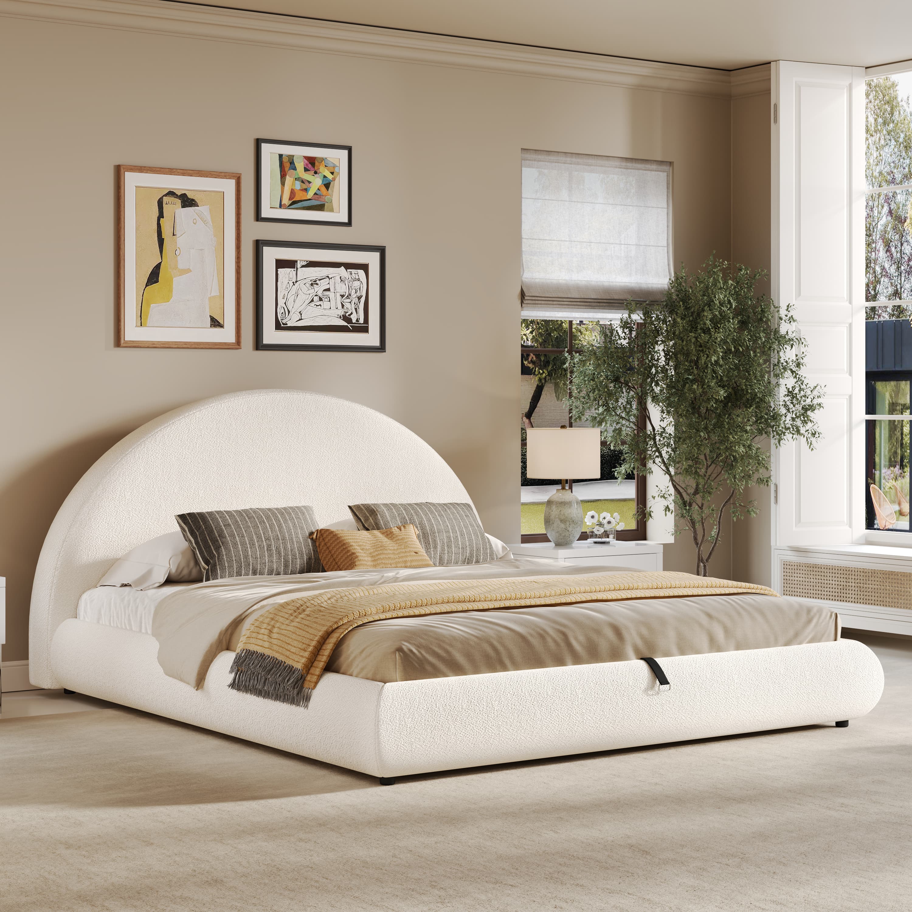 Gepolstertes Doppelbett 180x200 cm mit Stauraum