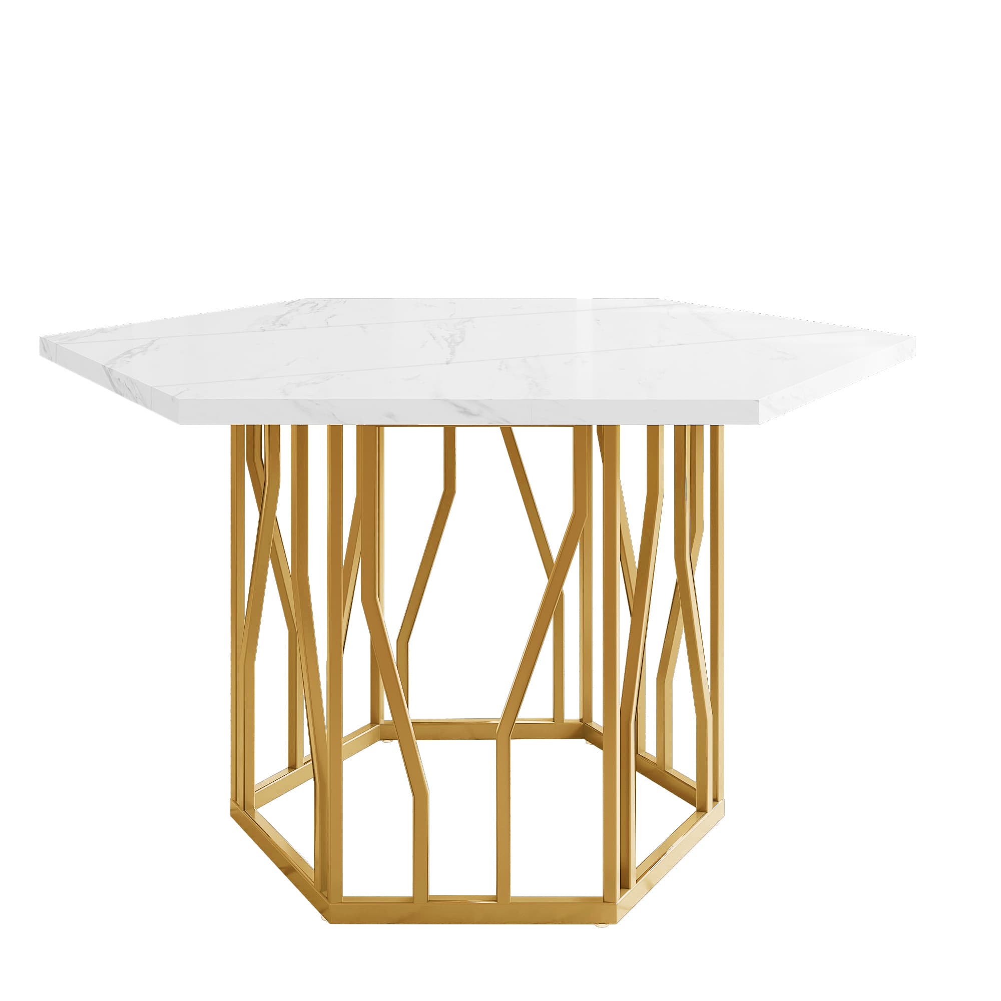 Esszimmer-Set mit Marmortisch und 4 Samtstühlen