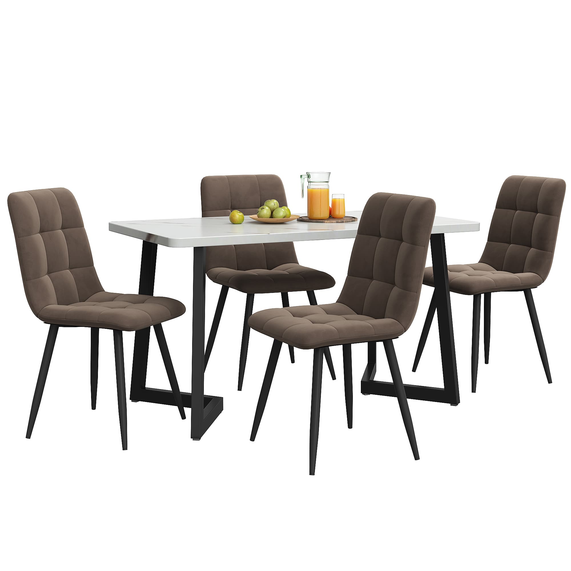 Set sala da pranzo con tavolo e 4 sedie