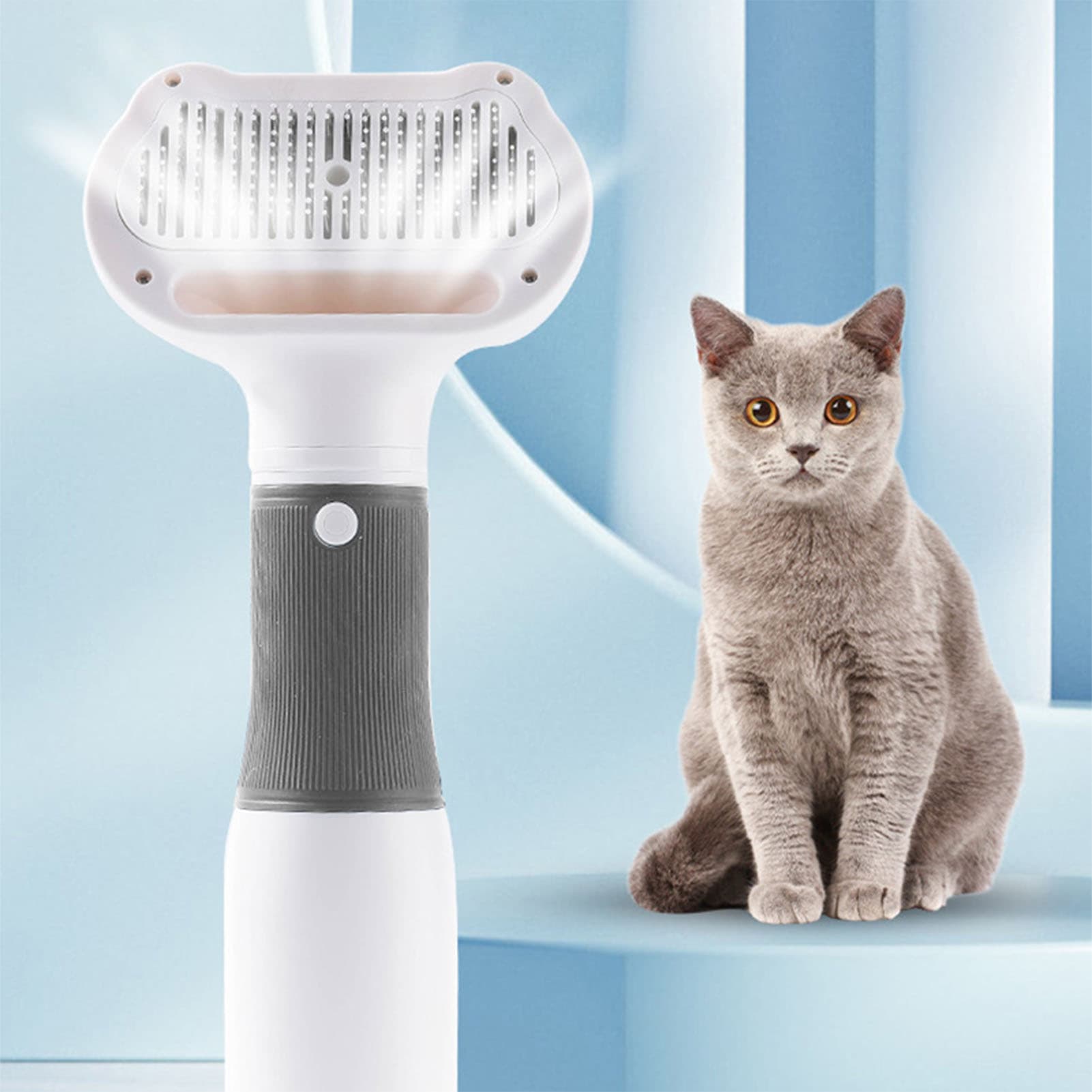 Haartrockner für Haustiere: 600W, 3 Temperaturen, 3-in-1, Leise, Grau