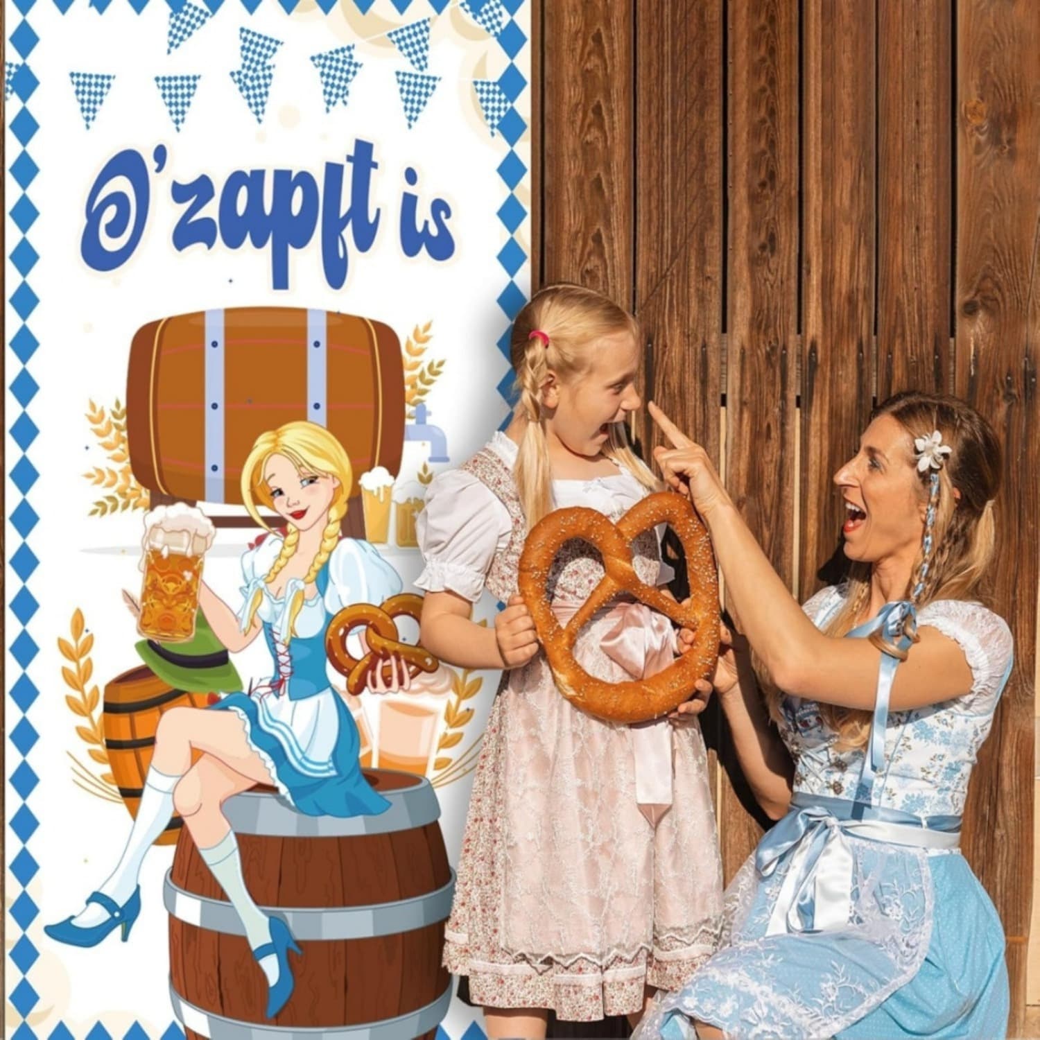 Oktoberfest Vorhang, bunter Wiesn-Türvorhang für Biergarten und Party