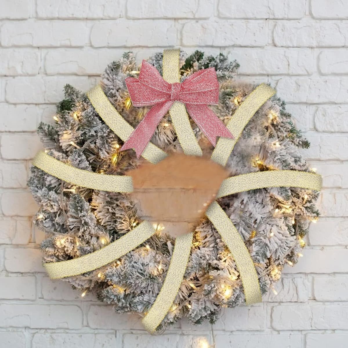 Festliches Weihnachts-Geschenkband-Set, 4 Bänder