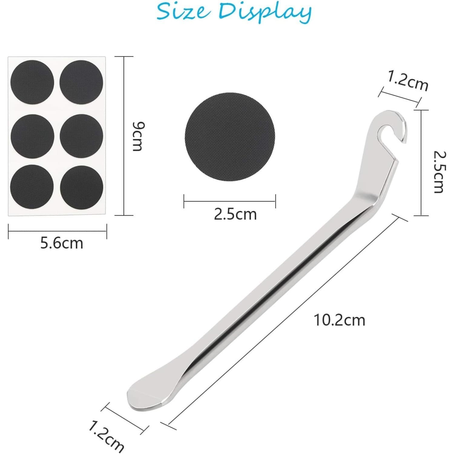Juego de desmontables para bicicleta, 3 piezas con parches