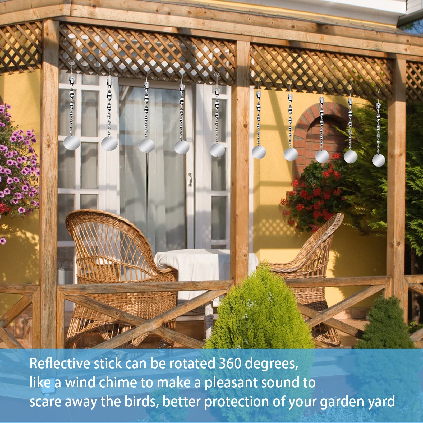Schrauben Vogelabwehr Set für Garten, Terrasse und Außenbereiche