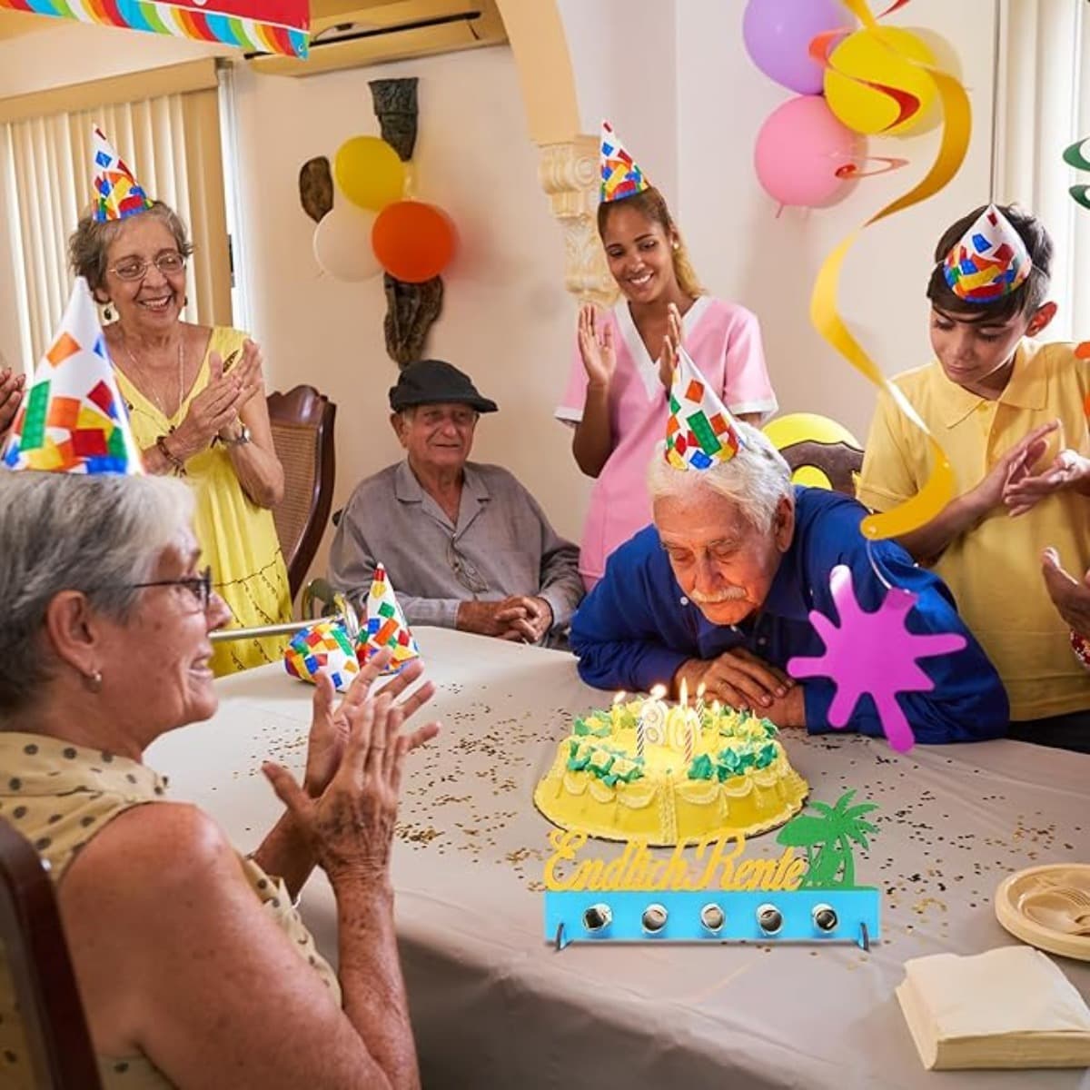 Holzornament für den Ruhestand, farbiges Geschenk zum Berufsende