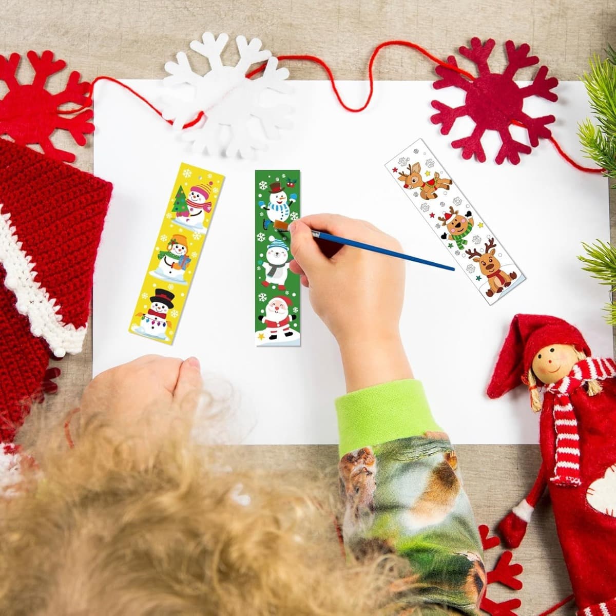 Craft Kit for 80 Christmas Bookmarks to Design