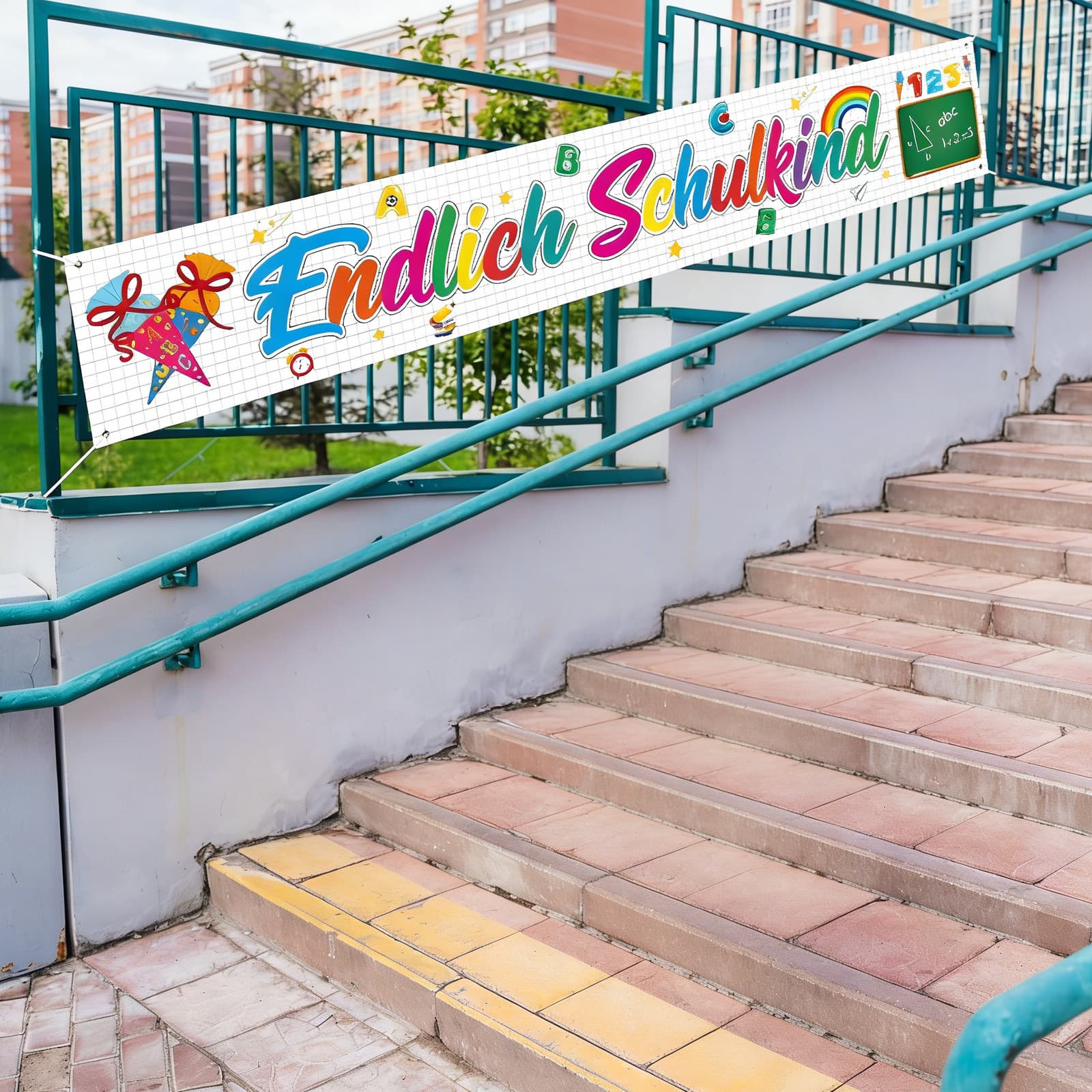 Dekorationsbanner zur Einschulung Großformat