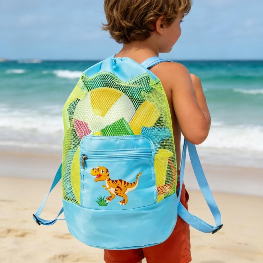 Große Strandtasche aus Leinen mit langen Henkeln