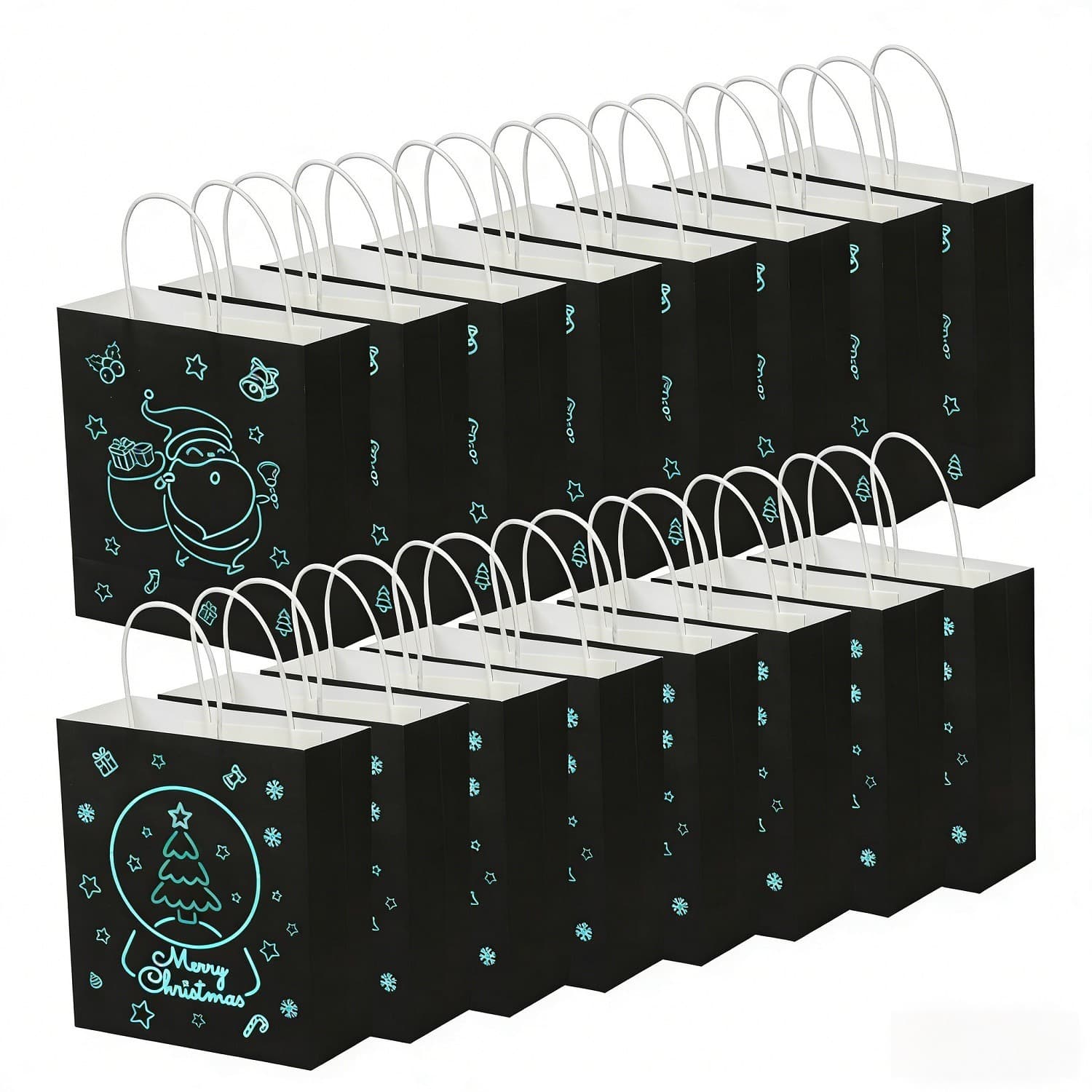 Weihnachtsgeschenk-Set mit 16 Geschenktüten