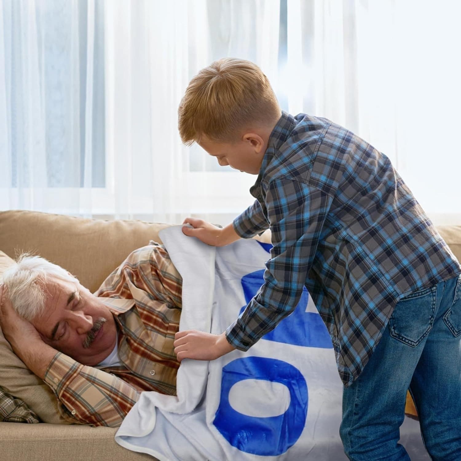 La couverture douillette de papy en peluche de paresseux

Il s'agit d'une couverture en peluche douce et confortable représentant un paresseux, parfai