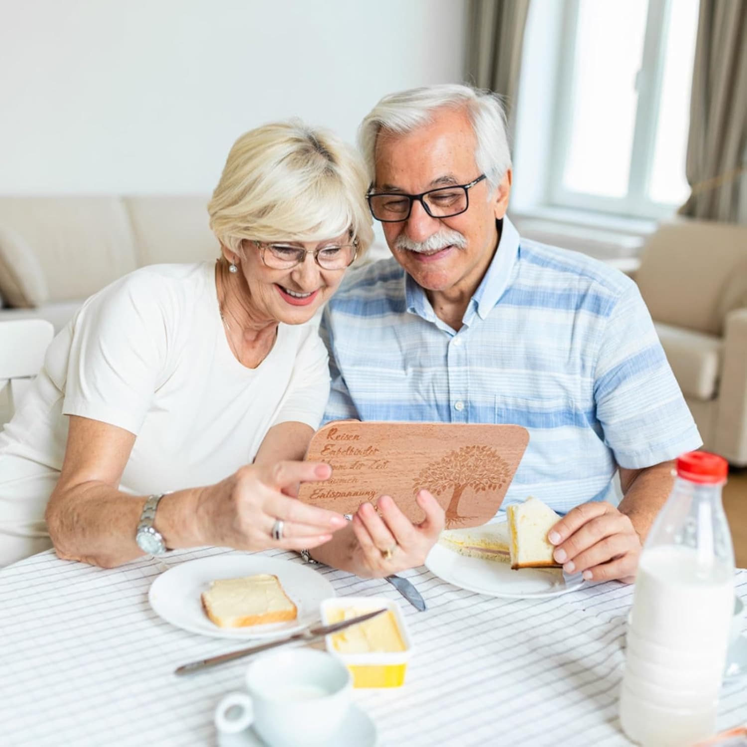 Wooden Breakfast Board as Retirement Gift
