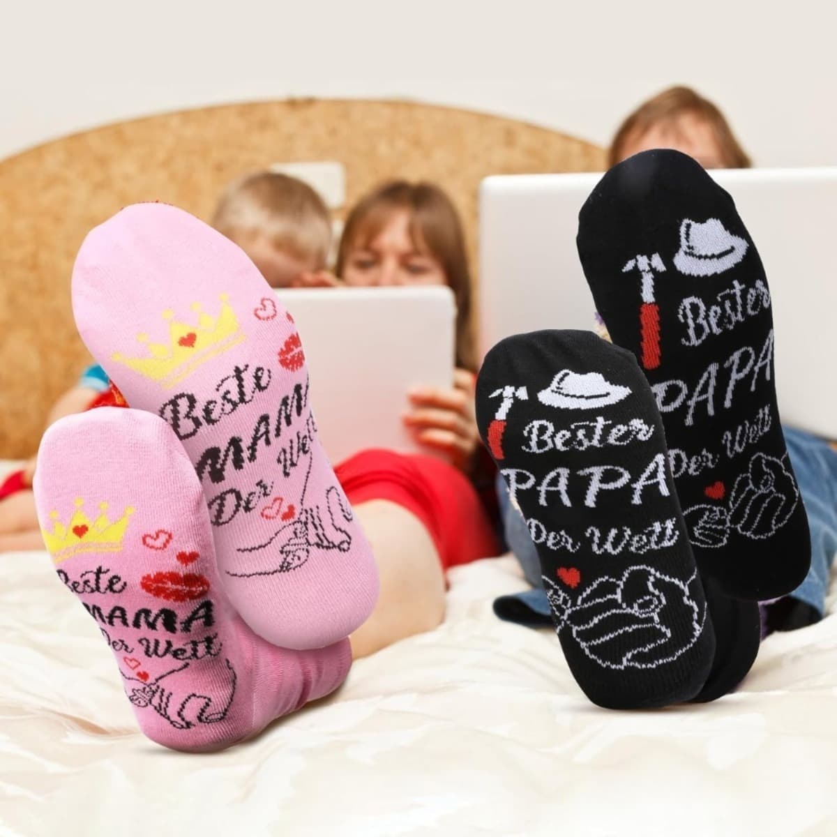 Socken-Set Best Mom and Dad, 2 Paar