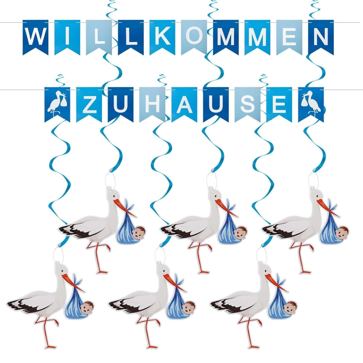 Vormontierte Welcome Home Girlande für Partydekoration