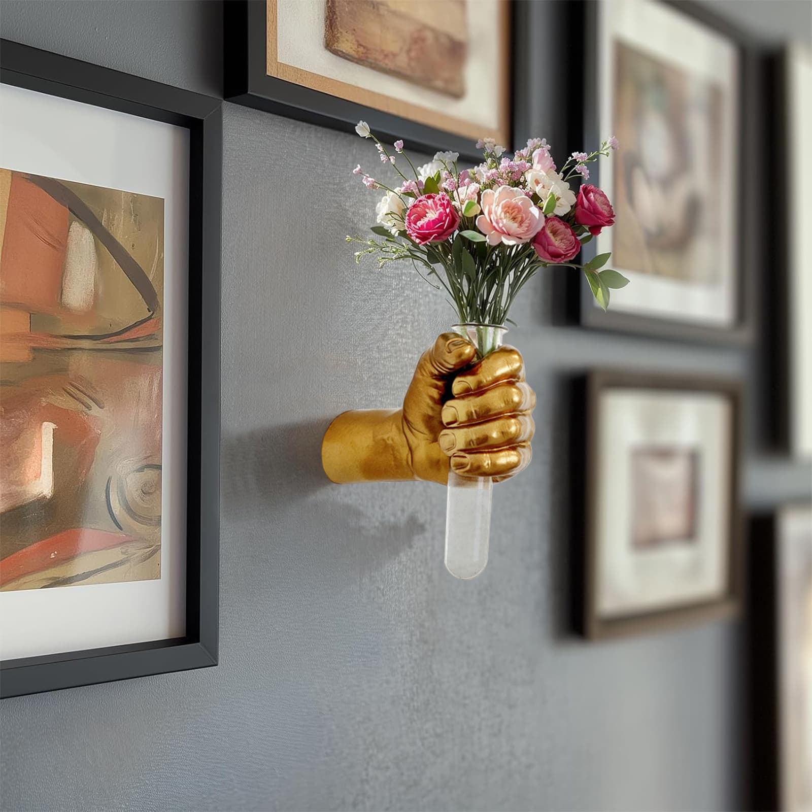 Handförmige Wandvase zur Hydrokultur