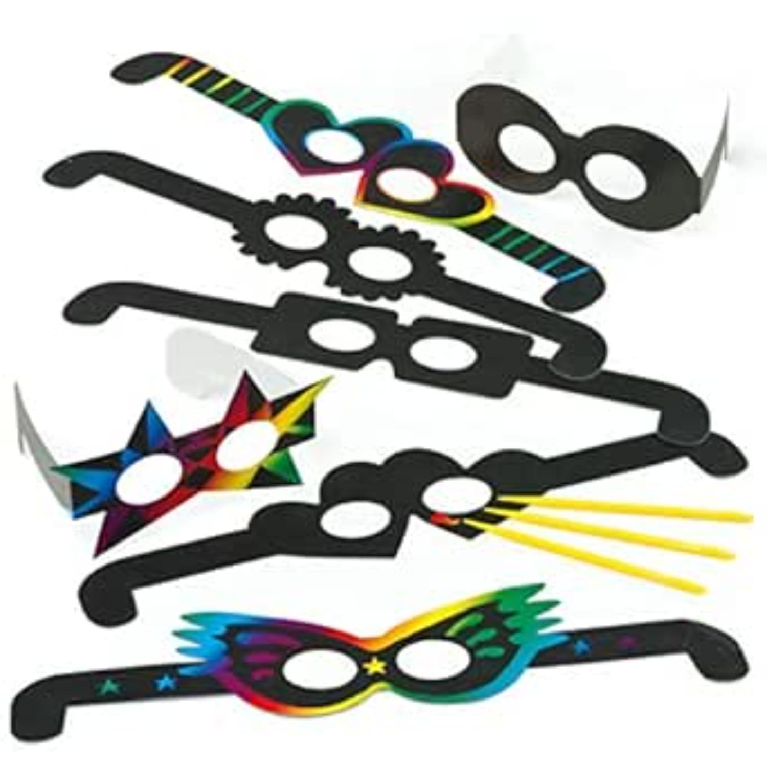 Scratch Art Set with 36 Glasses and Bracelets for Birthday Parties