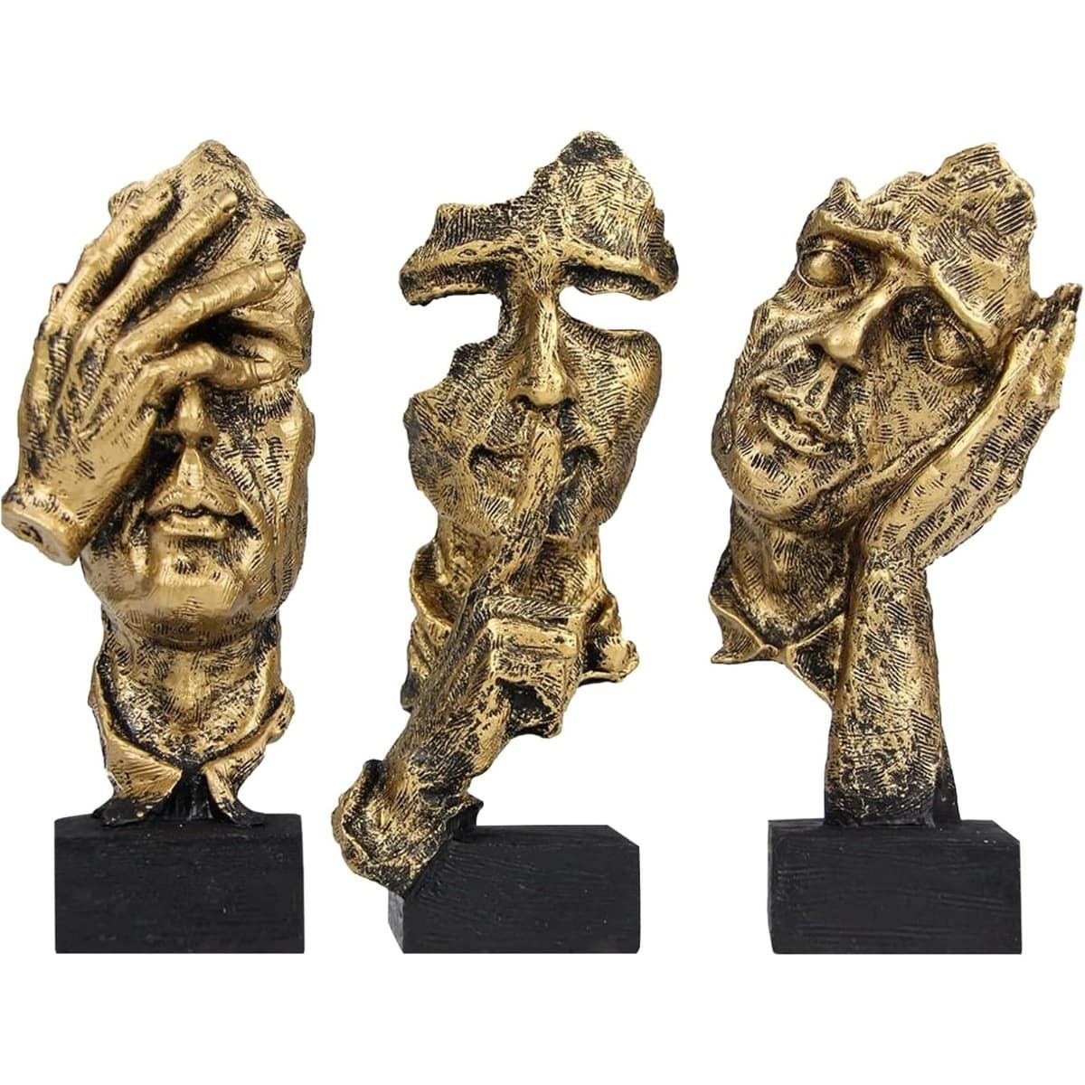 Dekorative Figuren für Wohnzimmer, 3er-Set Skulpturen