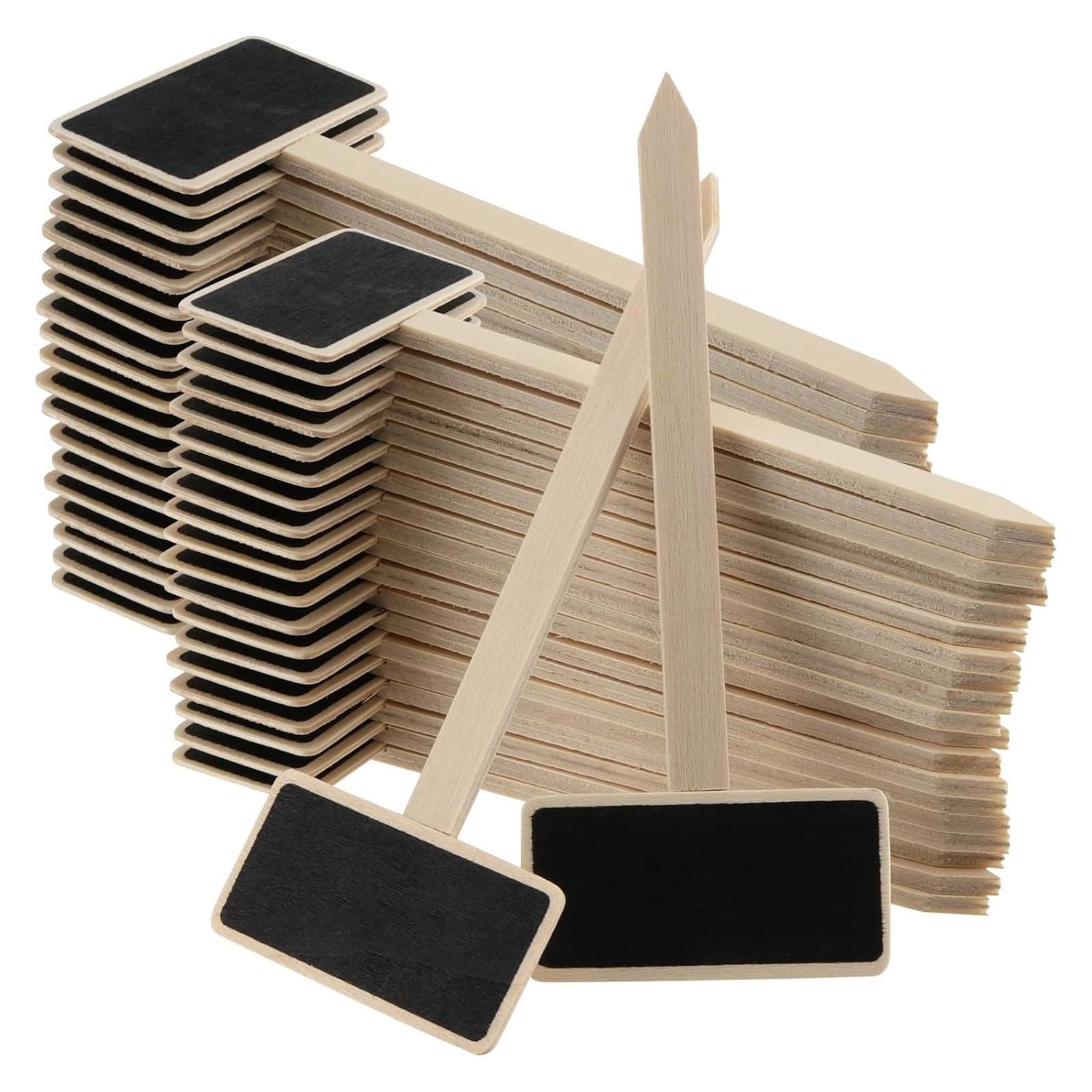 Set di picchetti per piante con mini attrezzi da giardino e 20 etichette in legno