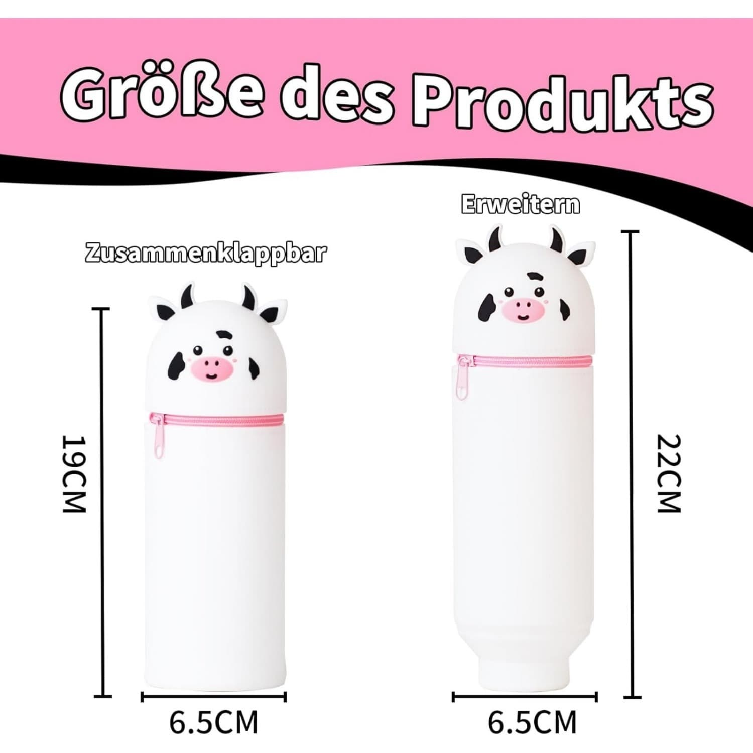 Weiches Federmäppchen Kuhform Schwarz-Weiß